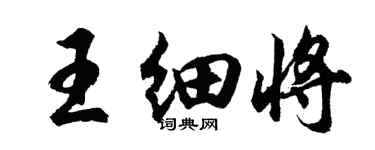 胡问遂王细将行书个性签名怎么写