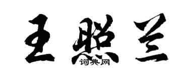 胡问遂王照兰行书个性签名怎么写
