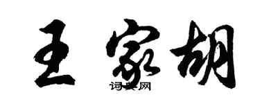胡问遂王家胡行书个性签名怎么写