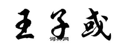 胡问遂王子或行书个性签名怎么写