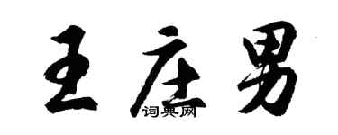 胡问遂王庄男行书个性签名怎么写