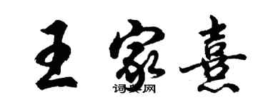 胡问遂王家熹行书个性签名怎么写