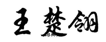 胡问遂王楚翎行书个性签名怎么写