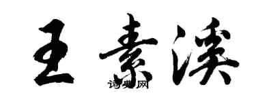 胡问遂王素溪行书个性签名怎么写