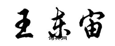 胡问遂王东宙行书个性签名怎么写