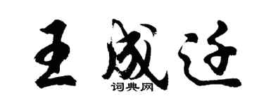 胡问遂王成迁行书个性签名怎么写
