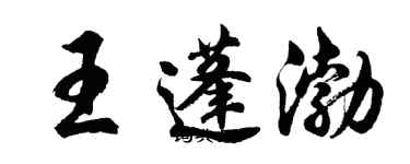 胡问遂王蓬渤行书个性签名怎么写