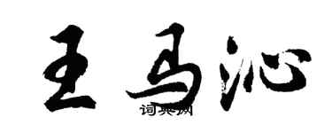 胡问遂王马沁行书个性签名怎么写