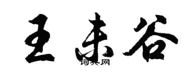 胡问遂王未谷行书个性签名怎么写