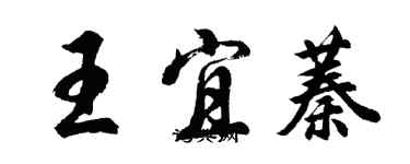 胡问遂王宜蓁行书个性签名怎么写
