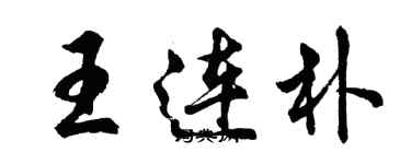 胡问遂王连朴行书个性签名怎么写