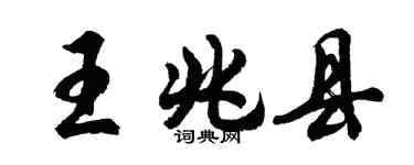 胡问遂王兆县行书个性签名怎么写