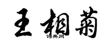 胡问遂王相菊行书个性签名怎么写