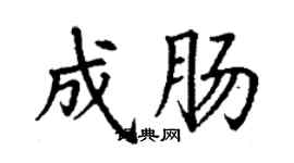 丁谦成肠楷书个性签名怎么写