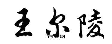 胡问遂王尔陵行书个性签名怎么写