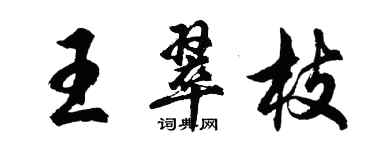 胡问遂王翠枝行书个性签名怎么写