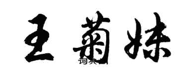 胡问遂王菊妹行书个性签名怎么写