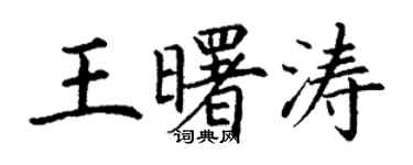 丁谦王曙涛楷书个性签名怎么写