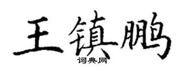 丁谦王镇鹏楷书个性签名怎么写