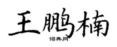 丁谦王鹏楠楷书个性签名怎么写