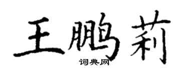 丁谦王鹏莉楷书个性签名怎么写
