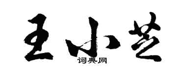 胡问遂王小芝行书个性签名怎么写