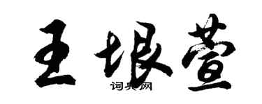 胡问遂王垠萱行书个性签名怎么写