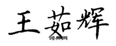 丁谦王茹辉楷书个性签名怎么写