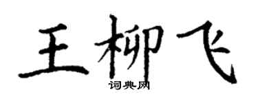 丁谦王柳飞楷书个性签名怎么写