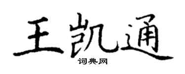 丁谦王凯通楷书个性签名怎么写