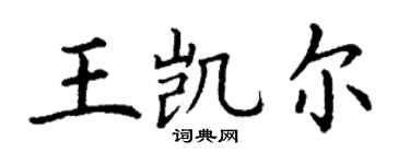 丁谦王凯尔楷书个性签名怎么写