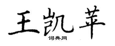 丁谦王凯苹楷书个性签名怎么写