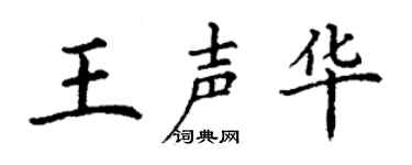 丁谦王声华楷书个性签名怎么写