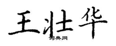 丁谦王壮华楷书个性签名怎么写