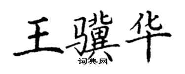 丁谦王骥华楷书个性签名怎么写
