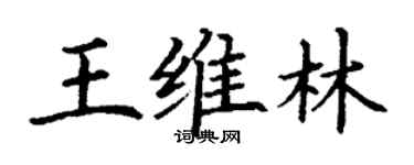 丁谦王维林楷书个性签名怎么写