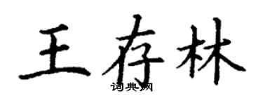 丁谦王存林楷书个性签名怎么写