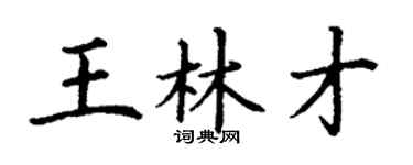 丁谦王林才楷书个性签名怎么写