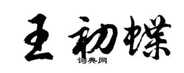胡问遂王初蝶行书个性签名怎么写