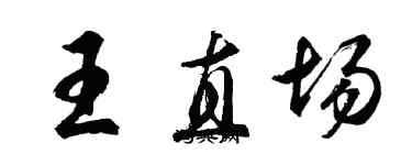 胡问遂王直场行书个性签名怎么写