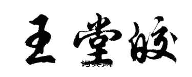 胡问遂王堂皎行书个性签名怎么写