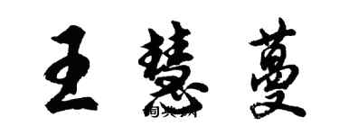 胡问遂王慧蔓行书个性签名怎么写