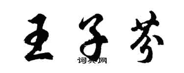 胡问遂王子芬行书个性签名怎么写