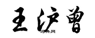 胡问遂王沪曾行书个性签名怎么写
