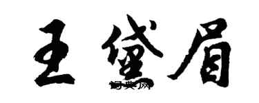 胡问遂王黛眉行书个性签名怎么写