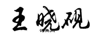 胡问遂王晓砚行书个性签名怎么写