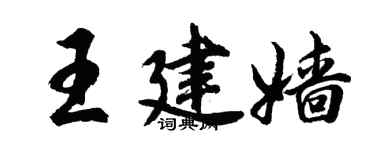 胡问遂王建嫱行书个性签名怎么写