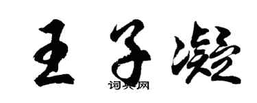 胡问遂王子凝行书个性签名怎么写