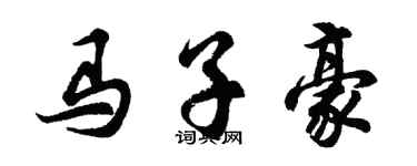 胡问遂马子豪行书个性签名怎么写