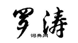 胡问遂罗涛行书个性签名怎么写